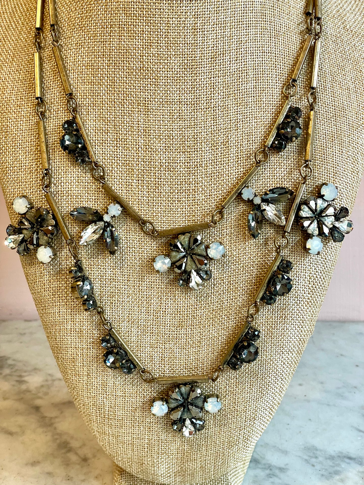 Stupenda collana con fiocchi di neve, anni ‘50/60