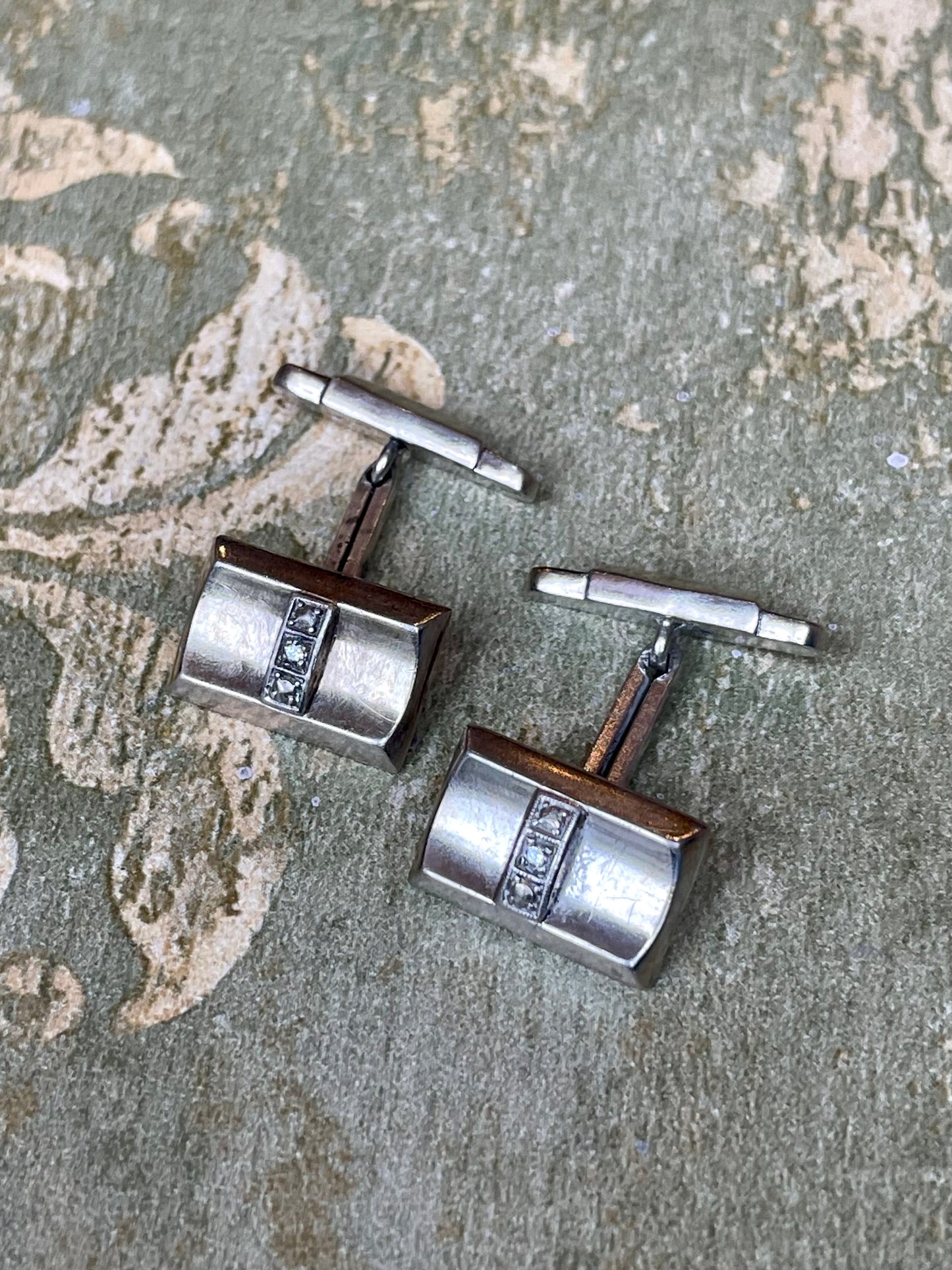 Silver cufflinks, 1940s/50s