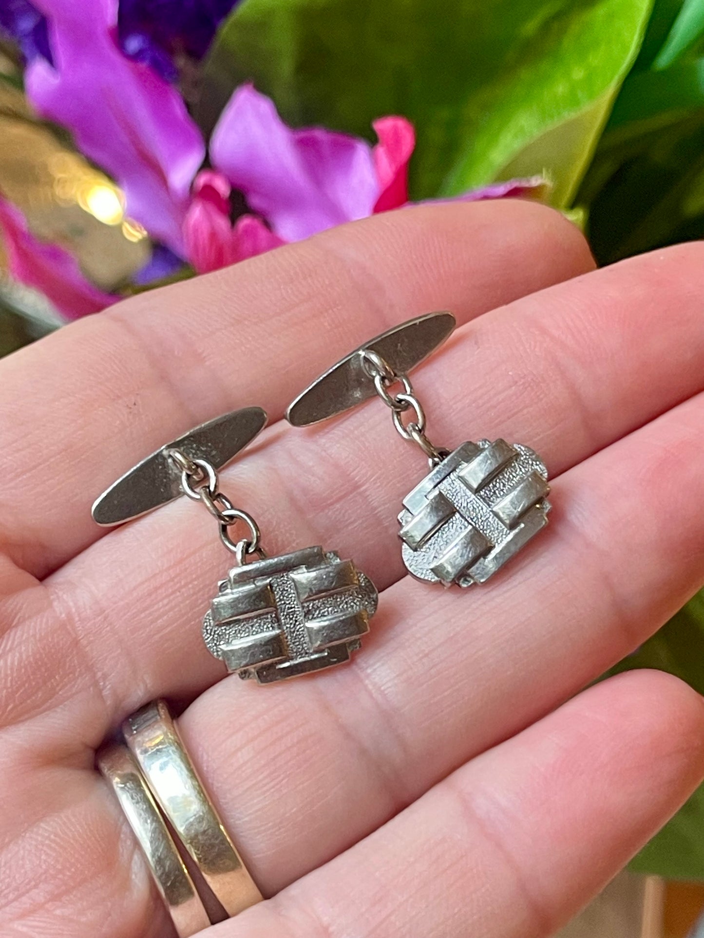 Gemelli in argento Art Deco