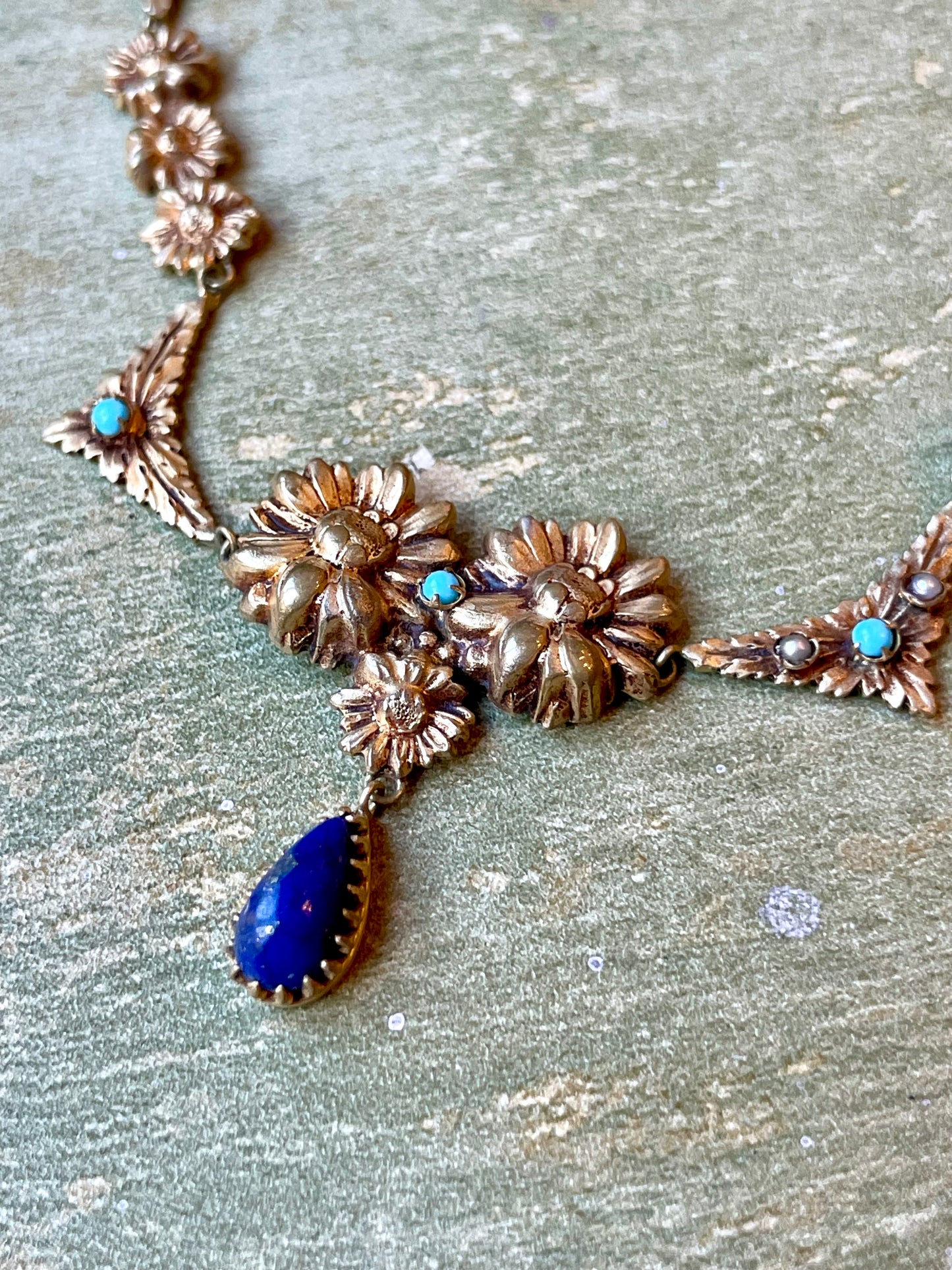 Romantica collana filled gold Art Nouveau