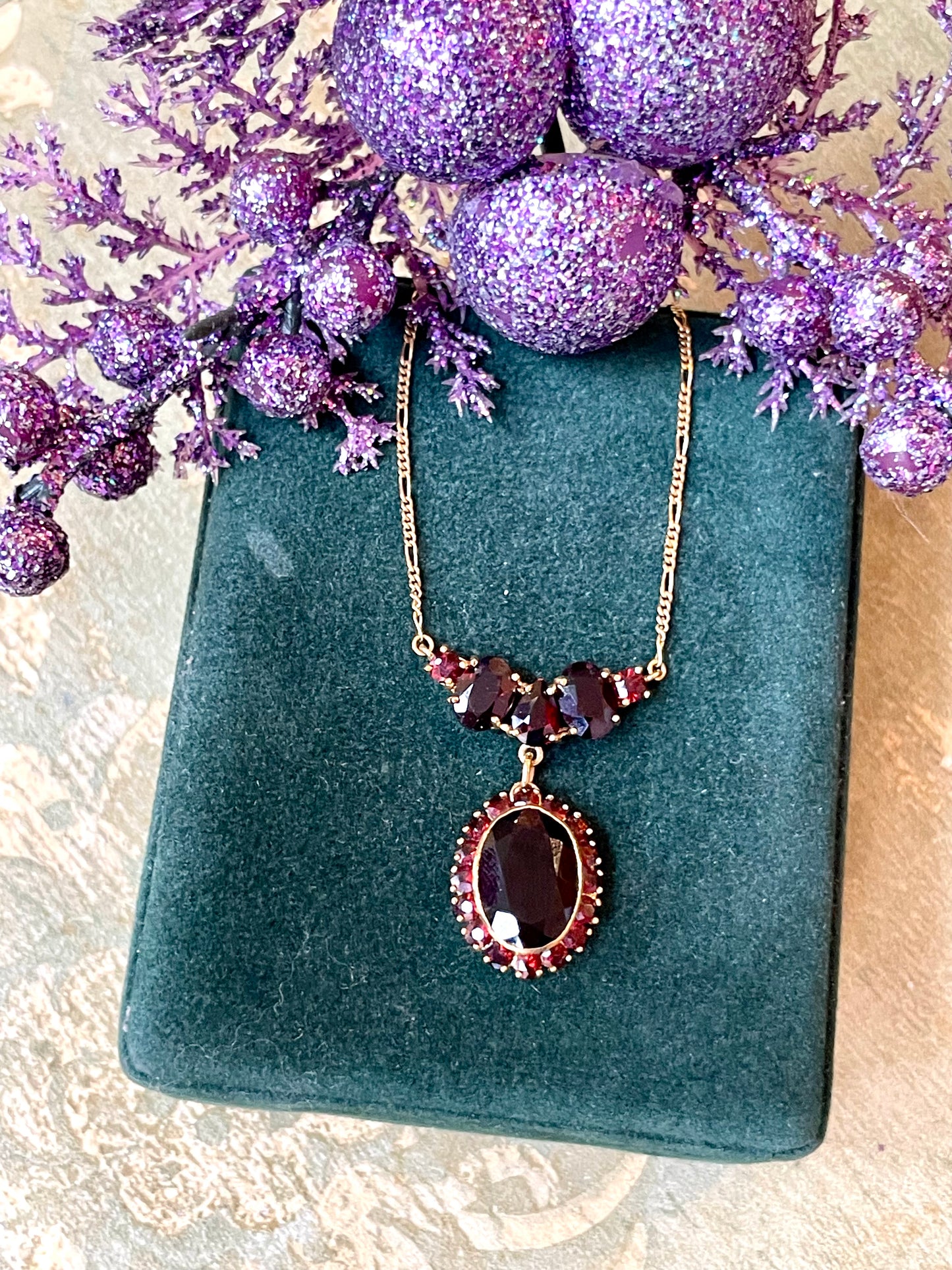 Collana granati boho, anni ‘30/40