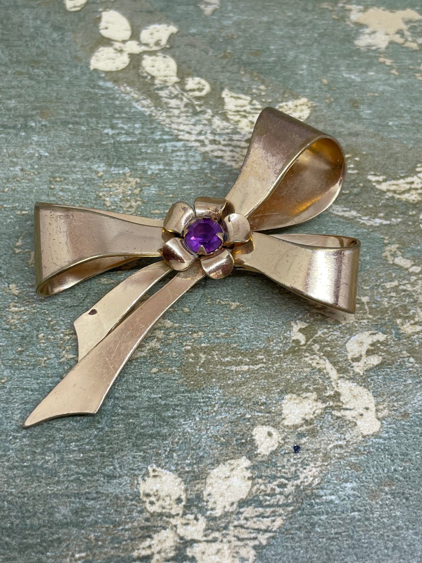 Bow brooch signed Coro, 1950s